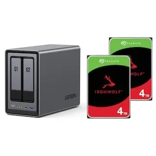 UGREEN NASync DXP2800 NAS System 2-Bay 8TB inkl. 2x Seagate IronWolf ST4000VN006 4TB