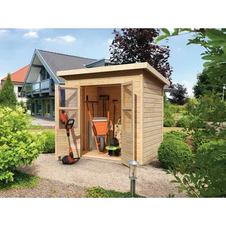 Gartenhaus Holz Gerätehaus Holzhaus Schuppen Lagerraum KARIBU naturbelassen
