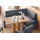 Luxus-Microfaser langer Schenkel links grau