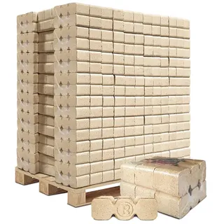 JSM-Brennholz - Uckermark Holzbriketts auf Palette - für Kamin, Ofen, Grill, Smoker - 480 kg, 700 kg oder 1400 kg (480 KG)