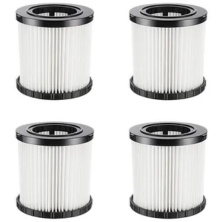4-teiliges waschbares und wiederverwendbares HEPA-Filter-Ersatzteilset, kompatibel mit Dewalt DCV5801H Trocken- und Nasssauger
