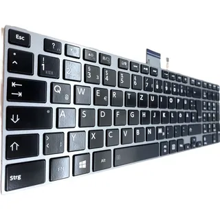 DEUTSCHE - Tastatur mit Silber Rahm + Beleuchtet kompatibel für NSK-TV0LR_B00