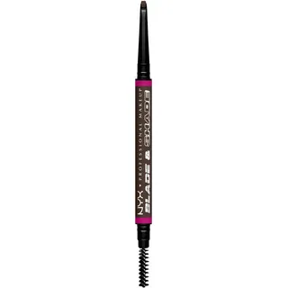 NYX Professional Makeup Augenbrauenstift, Mit zweiseitiger Spitze zum Definieren der Augenbrauen, Bis zu 16h wischfest und farbecht, Vegane Formel, Blade & Shade Nano, Farbton: Espresso