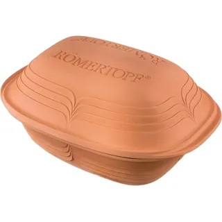 RÖMERTOPF Bräter Modern Look Keramik Dampfgarer 4 Liter, Braun