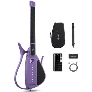 Enya CYBER-G Smart-Gitarre Innovative Saitenlose – Tragbare Travel Guitar & Silent E-Gitarre mit LED-Tasten, Drum & Bass, Hunderte Instrumentensounds, Eingebauter Lautsprecher für schnelles Lernen