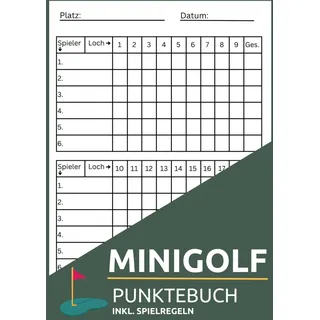 Minigolf Punktebuch | Spielbuch Minigolf | Punkteblock minigolf | minigolf geschenke