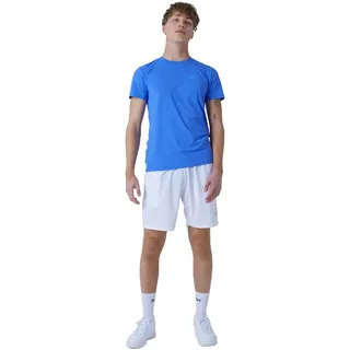 Sportkind Jungen & Herren Tennis, Running, Fitness Rundhals T-Shirt, atmungsaktiv, UV-Schutz UPF 50+, Kurzarm, Kornblumen blau, Gr. 134 - 134
