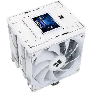 Thermalright Burst Assassin 120 Vision White CPU-Luftkühler, Desktop-CPU-Kühler, IPS-LCD-Bildschirm mit 320x240 Auflösungen und 2,4 Zoll, PC-Kühlung für Intel lga1851/1700/115X, AM4/AM5
