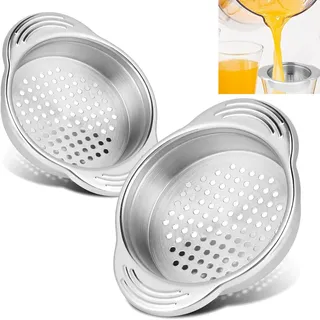 2 Stück Thunfisch-Dosensieb, Edelstahl-Konserven-Abtropffläche Sieb Thunfischdose ölpresse Edelstahl-Lebensmitteldosen-Sieb Thunfisch-Siebpresse Konserven-Abtropfsieb Öl Ableitung Thunfisch Filter