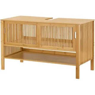 [en.casa] Waschbeckenunterschrank Hvaler 60x100x45cm Bambus