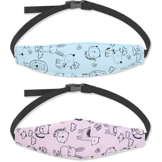 COYUN 2 Pcs Kopfhalterung Kindersitz Auto, Verstellbares Kopfband für Kindersitze,Kopfstütze für Babys, Nackenstütze mit Gurtschutz