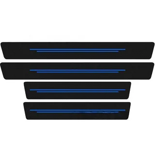 spshi 4 Stück Einstiegsleisten Schutz für Ford Tourneo Custom 2012-2021 2022 2023 2024 2025, Auto Einstiegsleisten Schutz -Auto Einstiegsleisten Schutzfolie, Anti-Kratztrim Scuff Styling Szubehör