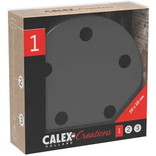 Calex | Deckenplatte aus Metall | Ø100mm | 5 Löcher | Matt Perlschwarz