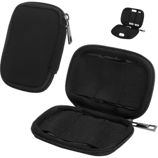 YPLANGENT 1 Stück USB Stick Tasche Kleine Aufbewahrungstasche USB Stick Aufbewahrung Aufbewahrungbox Taschen Organizer für 6 StüCk USB Speicher Organizer für Elektronisches ZubehöR Schwarz