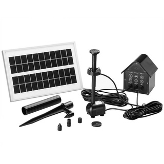 monzana LED Multicolor 4 Aufsätze Timer Akkuspeicher Fernbedienung Solar Panel Teich Pumpe Springbrunnen