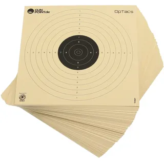1000 Stück OpTacs - Luftpistolenscheiben 17 x 17 cm - Zielscheibe Luftgewehr Luftpistole Schießscheibe Training und Wettkampf BDS ISFF Wettkampfscheiben