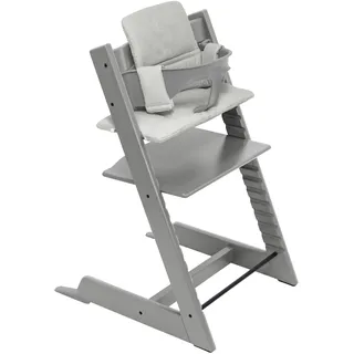 Stokke Set Tripp Trapp® Storm Grey mit Baby Set und Kissen, Grau