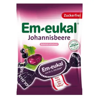 Em-eukal Süßigkeit, Em eukal Johannisbeere zuckerfrei mit flüssiger Cassis Füllung 75g