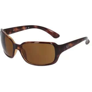 Ray-Ban RB4068 Damen-Sonnenbrille Vollrand Quadratisch Kunststoff-Gestell, braun