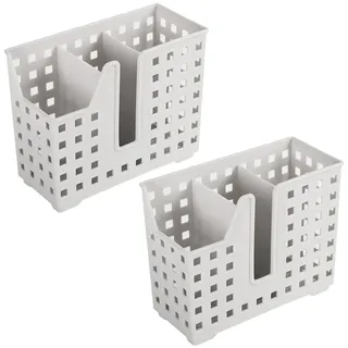 Cpolebev 2er-Pack Geschirrkorb für Strohhalme und Essstäbchen, Geschirrkorb für Geschirr, Abtropfkorb für Geschirr zum Waschen und Trocknen