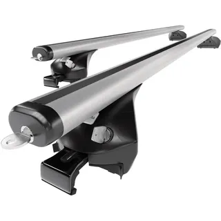 Mossa - Alu-Dachträger kompatibel mit Mercedes-Benz C Klasse S206 Kombi (2021- ) - silbern Dachträger Dachgepäckträger - integrierte Relinge 1