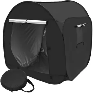 Sensorisches Zelt,Pop Up Höhle Kinder,Schwarzes Verdunkelungszelt,Faltbares Induktionszelt,Kinder Indoor Spielhaus mit Fenstern,für Zuhause oder Schule(schwarz S)