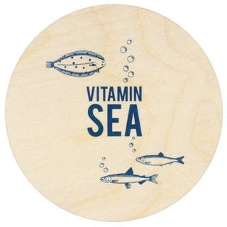 Bow & Hummingbird Glasuntersetzer Untersetzer Vitamin Sea beige|blau