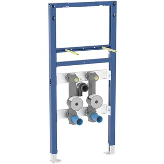 Geberit Duofix Element für Waschtisch 112cm Metall-/Holzständerw., Standarmatur 2 Wasserzä., UP-Kugelhahn, Anschluss-T-Stück