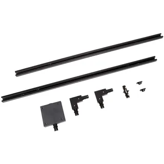 LUCIDE Starter-Set - 1-Phasen Stromschiene/Schienensystem - 2 Meter - Schwarz