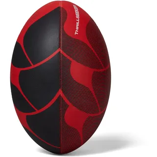 Canterbury Uni Thrillseeker Play Rugbyball | Standard-Griff | Trainingsball Rugbyball, Rot/Schwarz, 4