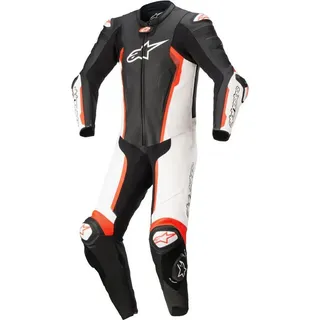 Alpinestars Missile V2 1-Teiler Motorrad Lederkombi, schwarz-weiss-rot, Größe 56