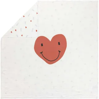 LÄSSIG Babydecke Wickeldecke Kuscheldecke kuschelig weich atmungsaktiv/Heavenly Soft BlanketHappy Rascals Heart