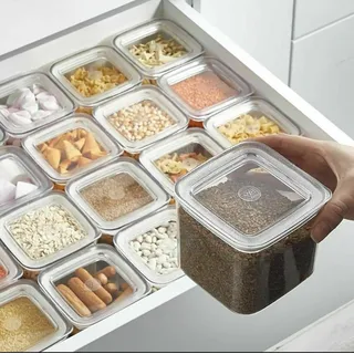 VIP Ahmet Vorratsdosen Set eckig transparent 25-teilig