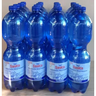 Saskia Mineralwasser Classic, Natürliches Mineralwasser, 16 x 1,5 Liter, Einweg