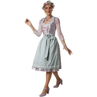 dressforfun 900582 Midi-Dirndl, Tailliert geschnittenes, kurzes Dirndl in edler Optik - Diverse Größen - (S| Nr. 302890) - S