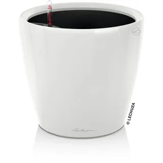 LECHUZA Classico LS 35 Komplettset Ø 35 x 33 cm weiß hochglanz