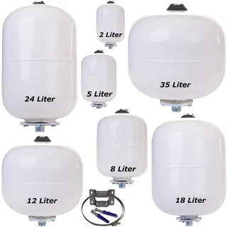 Ausdehnungsgefäß für Trinkwasseranlagen von 2-35 Liter nach Auswahl | 5 Liter + Halterung