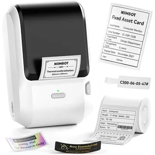 NIIMBOT M3 Etikettendrucker mit Etiketten Selbstklebend, 300DPI Thermotransfer Etikettiergerät Bluetooth Label Printer für Kleinunternehmen, Kleidung, Adressen, Nicht für 4x6 Versandetiketten