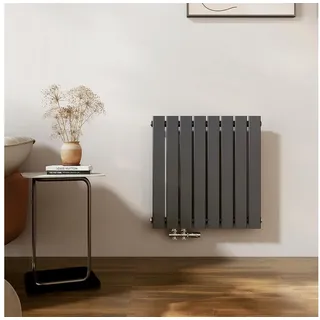 EMKE Paneelheizkörper 630 x 620 mm 450 W anthrazit Mittelventil
