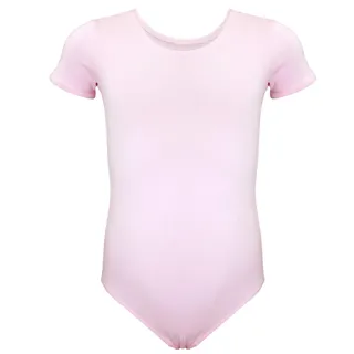 Aquarti Mädchen Kurzarm Ballettanzug Einfarbig, Farbe: rosa, Größe: 122 - 122