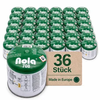 NOLA 8 x 190g Stechgaskartuschen Butangas EN417 Wintergas für Campingkocher, Lötbrenner, Gaslampe und Abflammgerät, Camping Gas Cartridge, Butane Gas, Made in Europe Art. 708