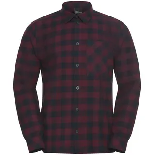 Jack Wolfskin Langarmhemd kariert Amaranth L