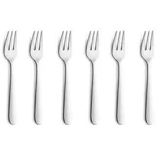 Beckmann & Rommerskirchen Kuchengabel Set DALI | 6-teilig | Kuchengabel Set aus Edelstahl | Spülmaschinenfest