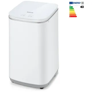 HAVA T01 Plus Tragbare Waschmaschine 3 kg, Vollautomatisch, 8 Programme, Mini Waschmaschine mit Pumpe, 750 U/min, kompakt für Wohnung & Camping - Weiß
