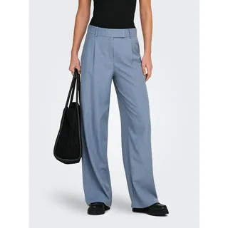 ONLY Anzughose ONLLINDA HW STR MEL PANTS TLR NOOS Materialmix blau M
