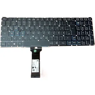 DEUTSCHE - Tastatur mit Beleuchtung kompatibel für ACER Nitro 5 (AN515-51-74MN)