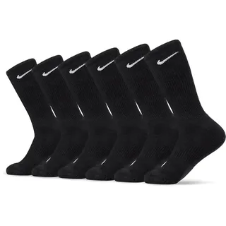 Nike Everyday Cushioned Crew-Trainingssocken 6er Pack Black/White 42-46