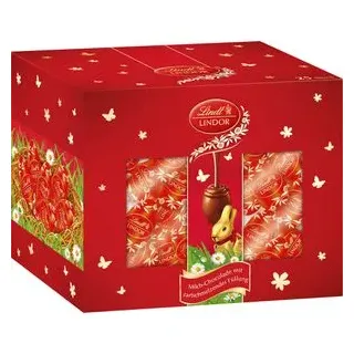 Lindt Schokoeier Lindor Milch, Vollmilchschokolade, mit zartschmelzender Füllung, je 18 g, 25 Stück