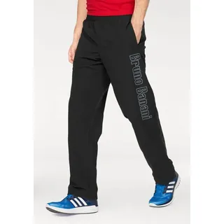 Bruno Banani BRUNO BANANI, Herren, Gr. XXL (60/62), N-Gr, schwarz (schwarz (hose aus beständigem material)), Obermaterial: 100% Polyester. Futter: 100% Polyester, bedruckt, bequem lang, Hosen Sporthose, mit verstellbarem Hosensaum