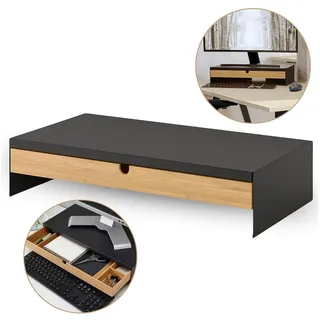 IKEA ELLOVEN Monitorständer mit Schublade Anthrazit